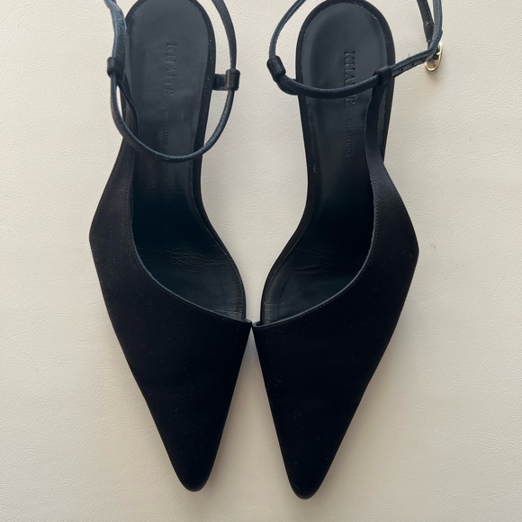 KHAITE Black Pointed Slingback Heels - Picture 4 of 8